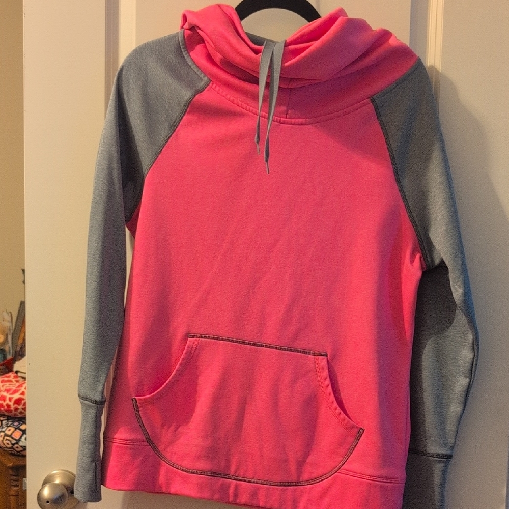 Champion Duo Dry Hoodie in Pink and Gray